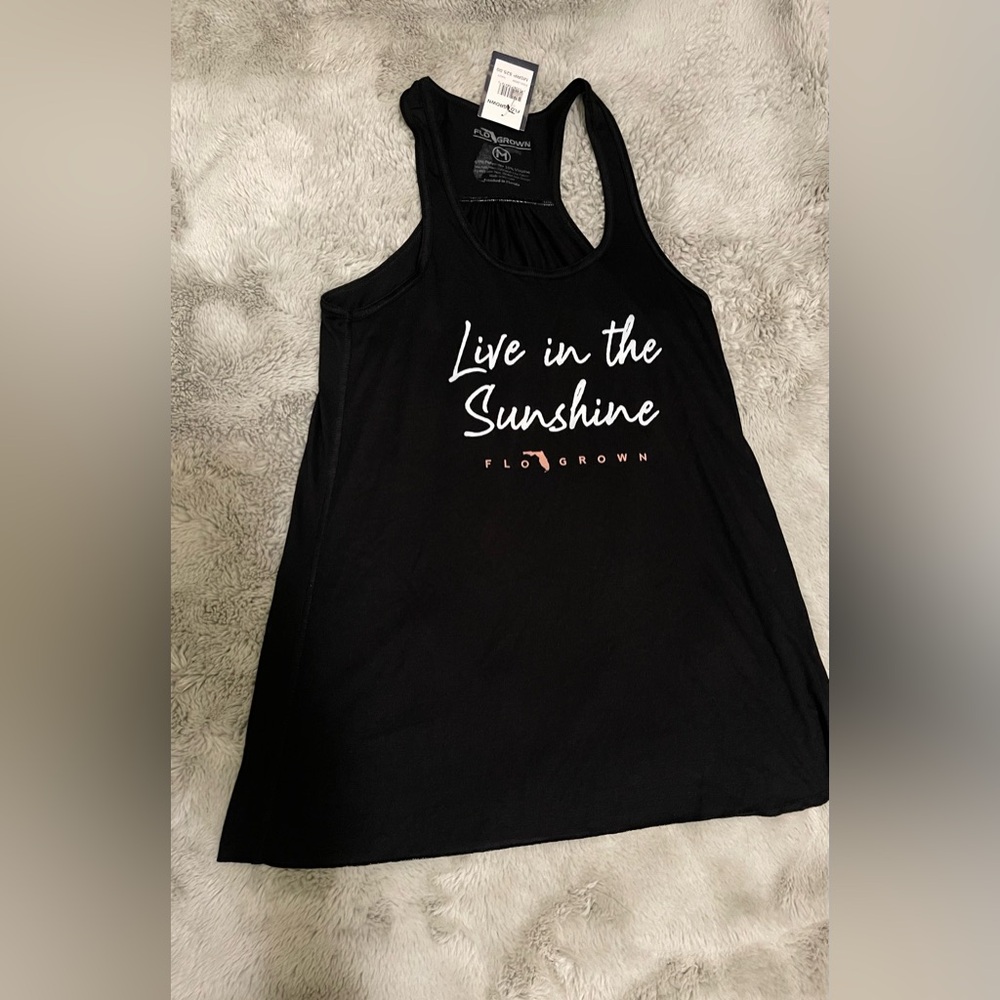Flo grown black tank